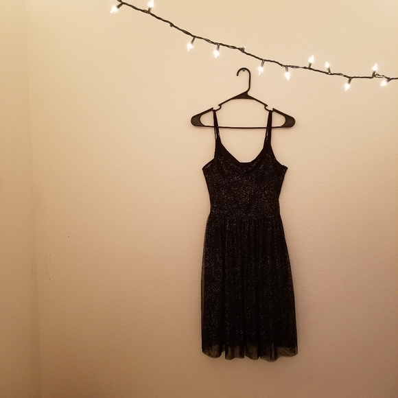 Divided Dresses & Skirts - Divided sparkles dress tulle bottom strappy black